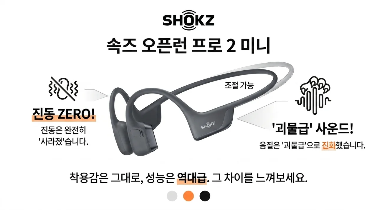 샥즈 오픈런 프로 2 미니, 진동은 사라지고 음질은 괴물이 된 역대급 변화