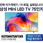 삼성 Mini LED TV 75인치 KU75MH75AFXKR, 이 가격에 이 화질 실화?