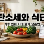 탄소세 도입과 식탁 물가 비상? 기후 변화 경제 생존 전략 3가지