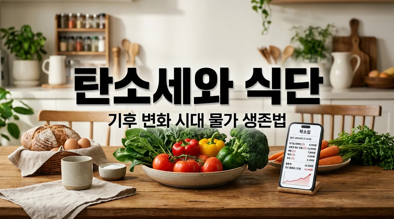 탄소세 도입과 식탁 물가 비상? 기후 변화 경제 생존 전략 3가지