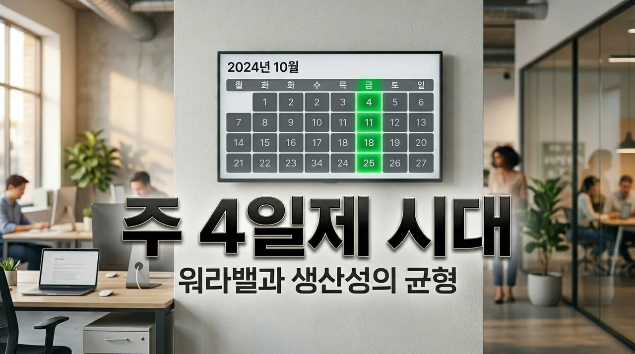 주 4일제 도입 논의 총정리: 생산성 향상과 월급의 미래, 우리 회사는 언제쯤?