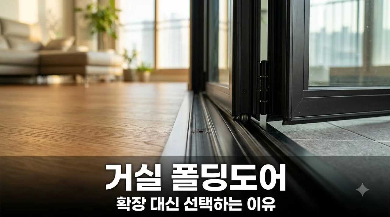 20평대 아파트 거실 확장 대신 폴딩도어 설치 장단점과 시공 견적 가이드