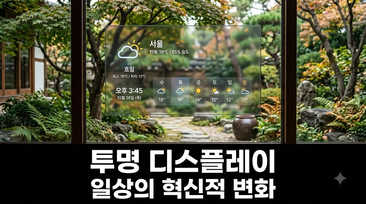 미래의 전자제품 트렌드: 투명 디스플레이가 바꿀 우리 집 일상 2026