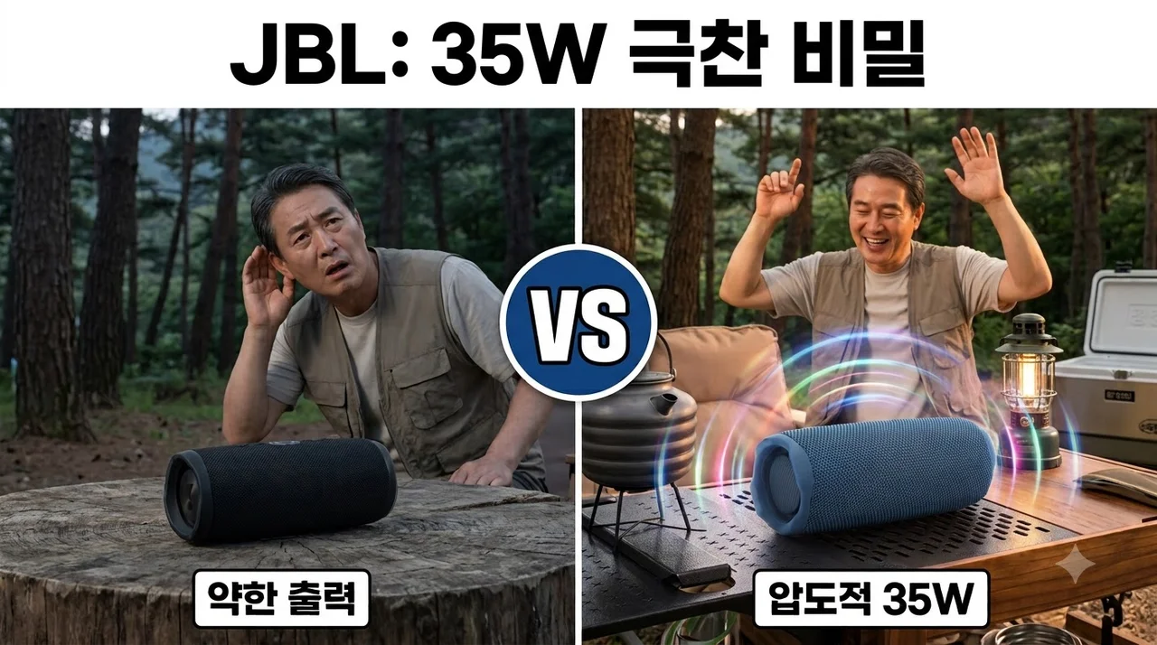 JBL FLIP7 휴대용 블루투스 스피커, 캠핑족이 극찬한 35W 압도적 출력의 비밀