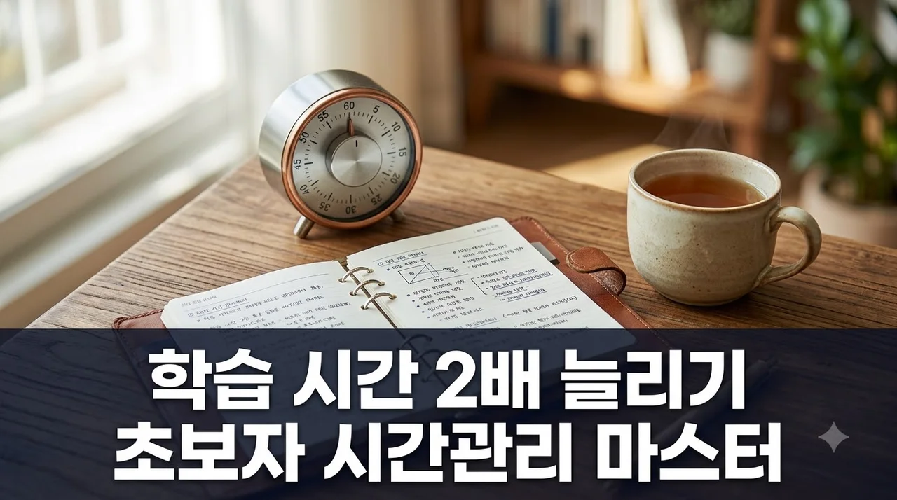 학습 시간 2배 늘리는 마법: 초보자를 위한 시간 관리 마스터 플랜