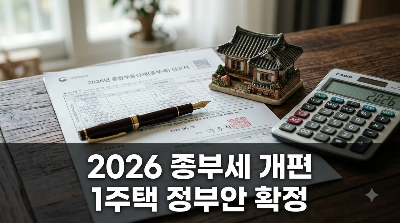 2026 세제개편안 정부안 확정: 종부세 1주택자 변경점과 국회 심사 일정
