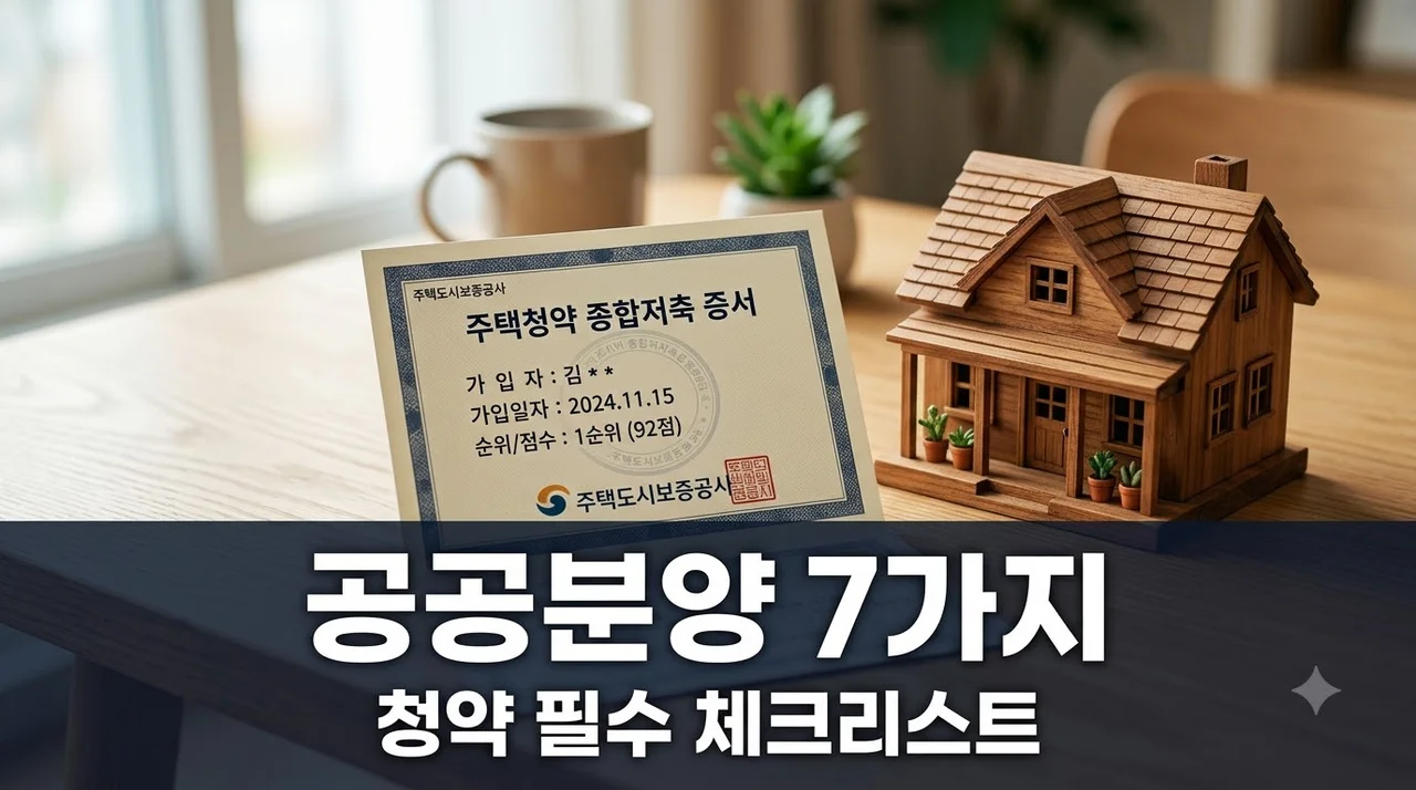 공공분양 청약 전 꼭 볼 7가지: 분양가상한제·전매·거주의무 확인법