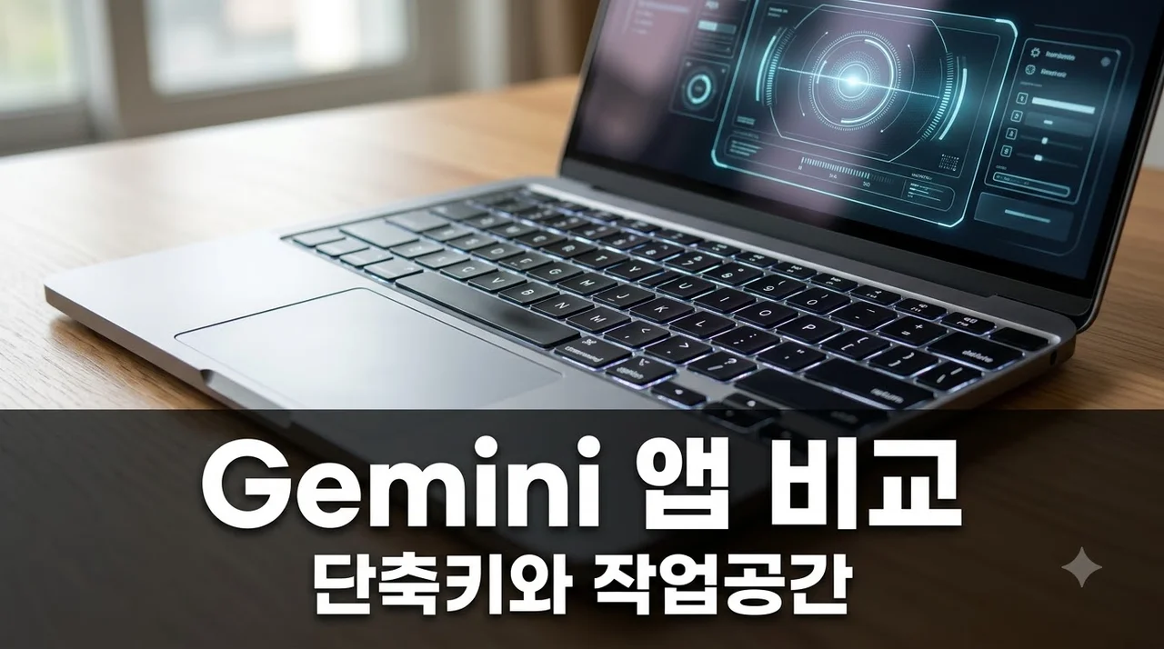 Gemini 웹 vs Windows 앱 완벽 비교: 단축키부터 작업공간까지