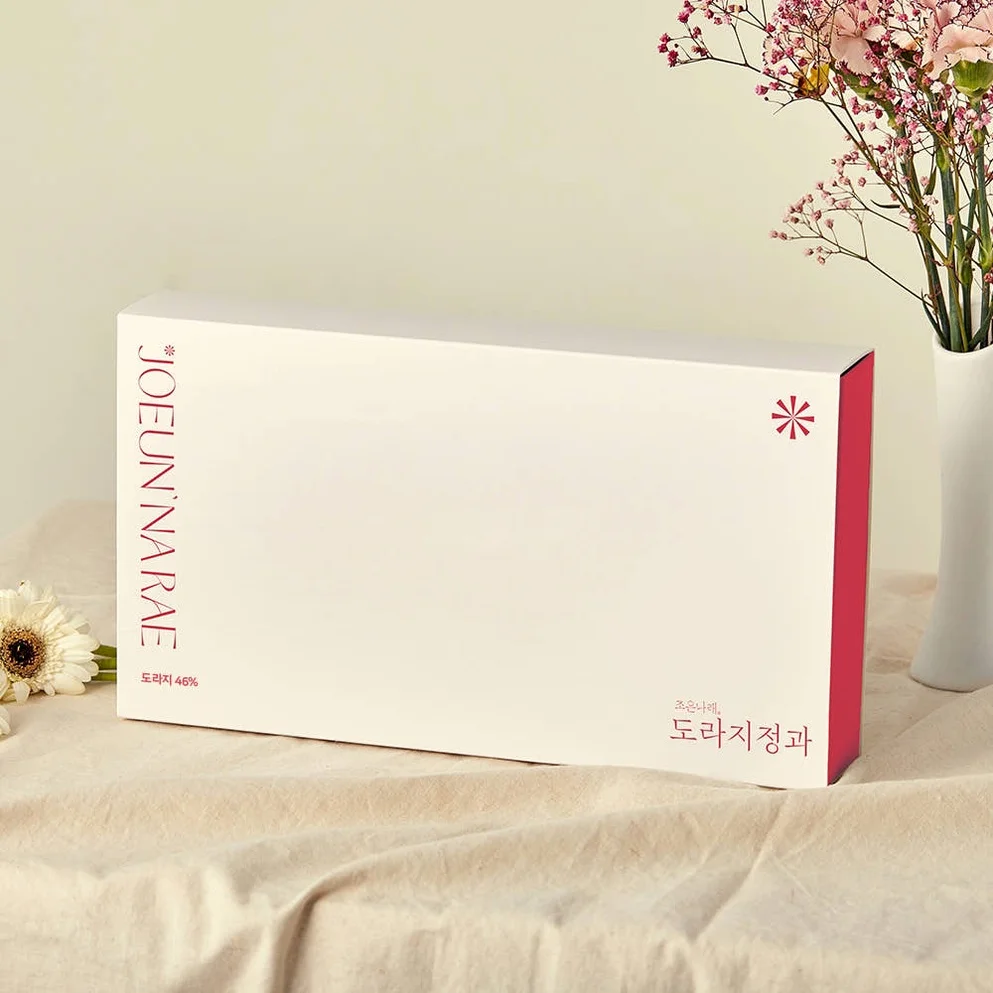 조은나래 도라지정과 500g 설 추석 부모님 상견례 어버이날 선물 콩고물 곁보자기 진한빨강 [원산지:상세설명에 표시] 상세 이미지 6