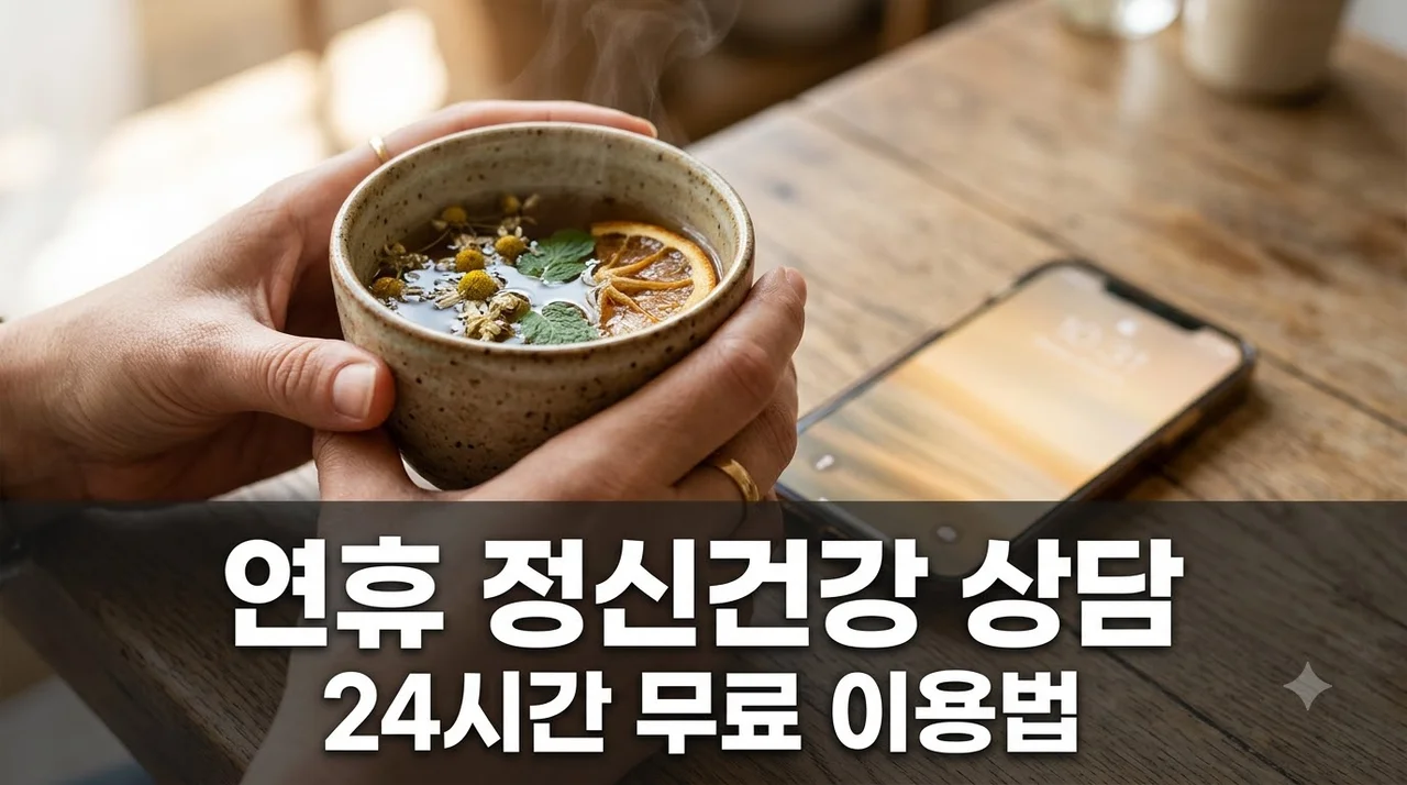 연휴 정신건강 상담 24시간 무료 전화번호 및 비대면 이용법